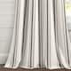 Lush Decor Farmhouse Stripe Yarn Dyed Cotton Window Curtain Panel Pair