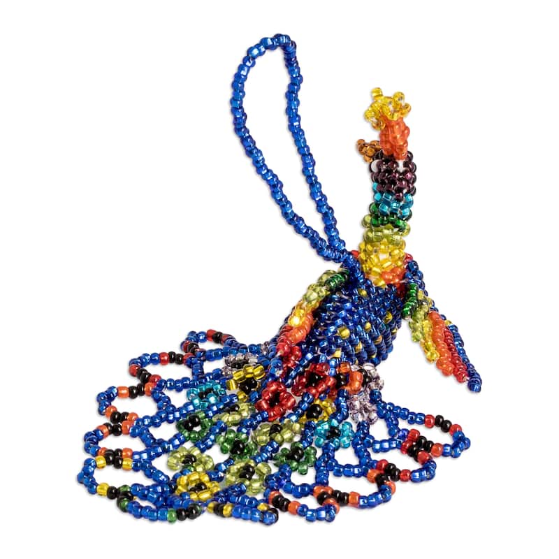 Novica Handmade Colorful Real Beauty Glass Beaded Ornament