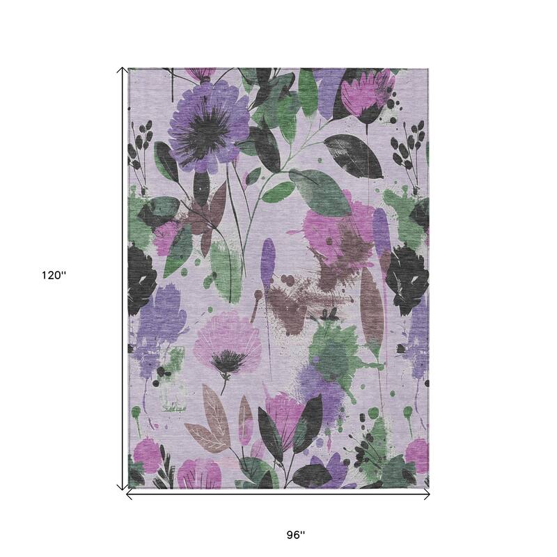 HomeRoots Floral Transitional Rectangle Outdoor Rug