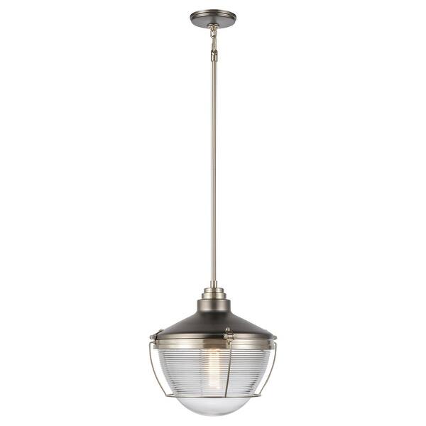 slide 2 of 3, Seaway Passage 1-Light pendant in Black Nickel / Satin Nickel