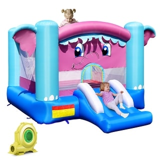 Gymax Inflatable Bounce House 3-in-1 Elephant Theme Inflatable Castle - See Details