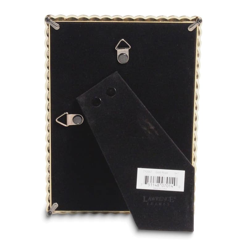 Curata Gold-Tone 5x7 Rope Metal Photo Frame