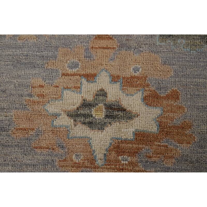 Hand Knotted Oriental 100% Wool Carpet Transitional All-Over Purples Oushak Area Rug - 9' 6'' X 8' 0''