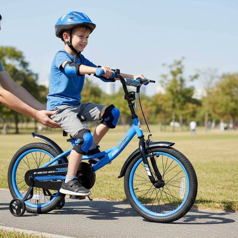 Costway 14" Kids Bike with Removable Training Wheels Adjustable Seat & - See Details