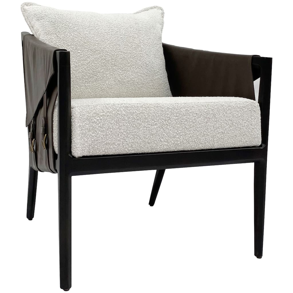Classic Home Skylar Solid Wood Dark Brown Accent Chair