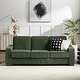 preview thumbnail 5 of 39, 83.86" Corduroy Fabric 3-Seater Sofa with Cup Holders Green