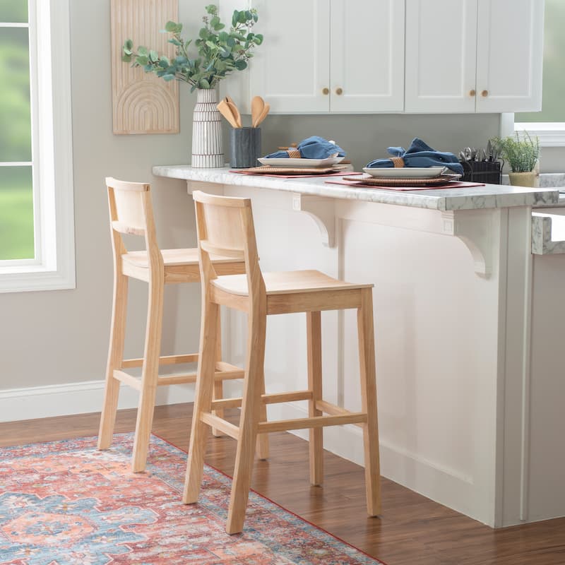 Dahlia Armless Barstool Set of 2 - Unfinished
