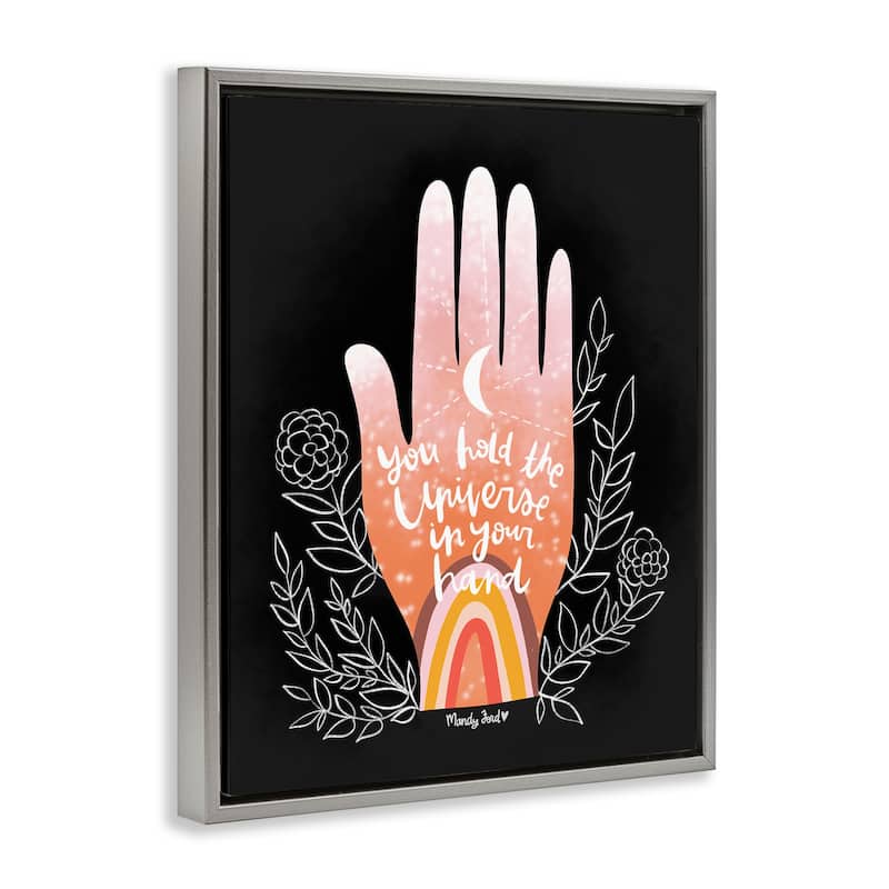 Stupell Universe In Your Hand Framed Floater Canvas Wall Art Design By Mandy Ford Art + Illustration