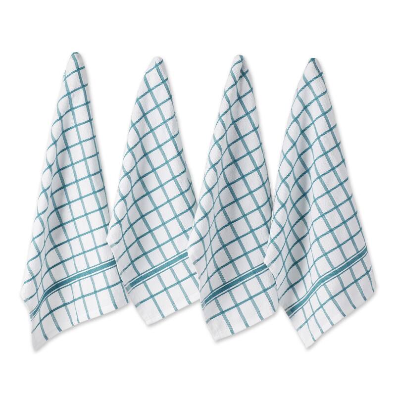 DII Artichoke Windowpane Terry Dishtowel (Set of 4)