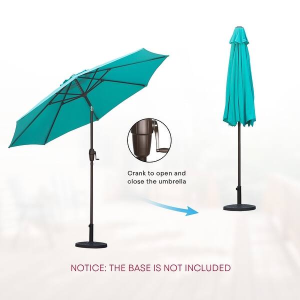 Shop Amarantos 9 Ft Patio Umbrella Market Umbrella With Sturdy Ribs Push Button Tilt And Crank Sky Blue Overstock 32019388