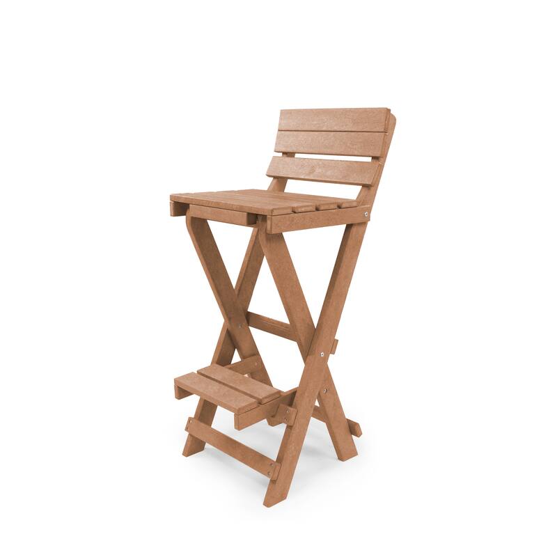 Key West Fully Assembled All-Weather Recycled HDPE Outdoor Folding Bar Stool