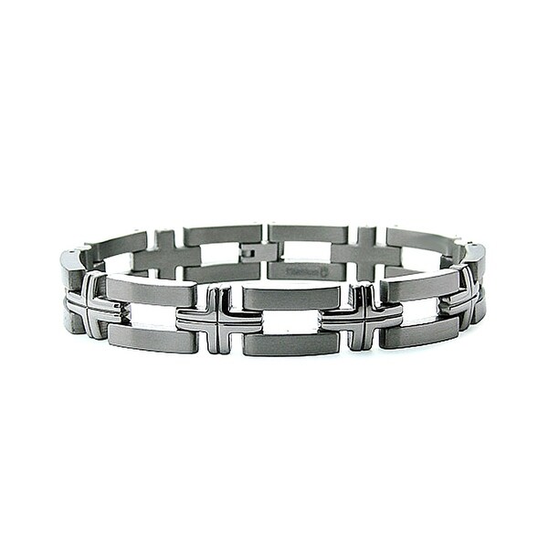 Titanium Open Link Men's Bracelet (12mm) 8.5 Inches