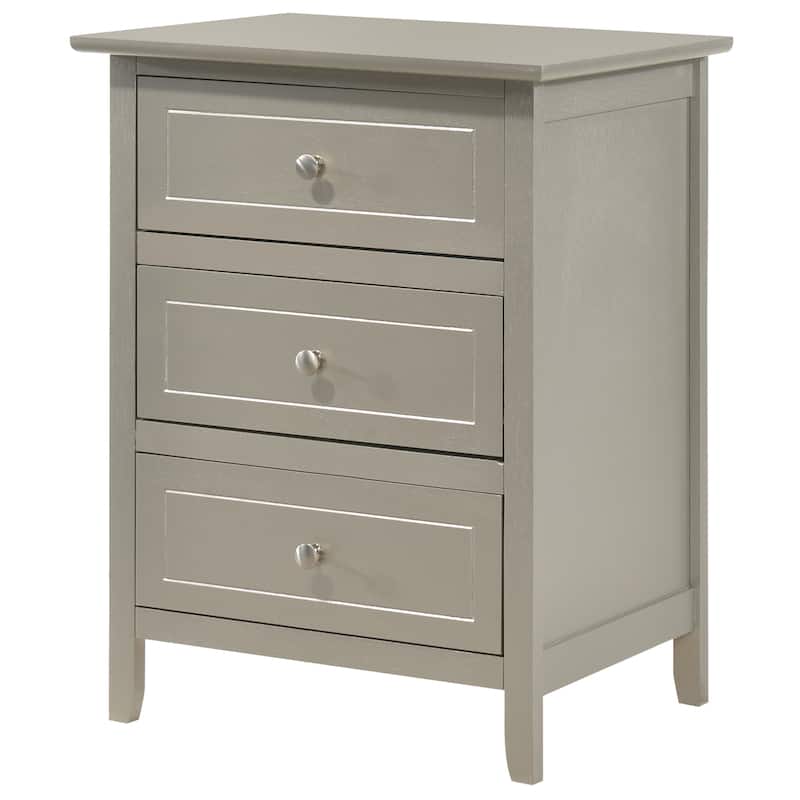 Stylish Grey Modern Style Particleboard Nightstand