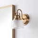 preview thumbnail 50 of 113, Shirley Metal/Glass LED Vanity Light, by JONATHAN Y
