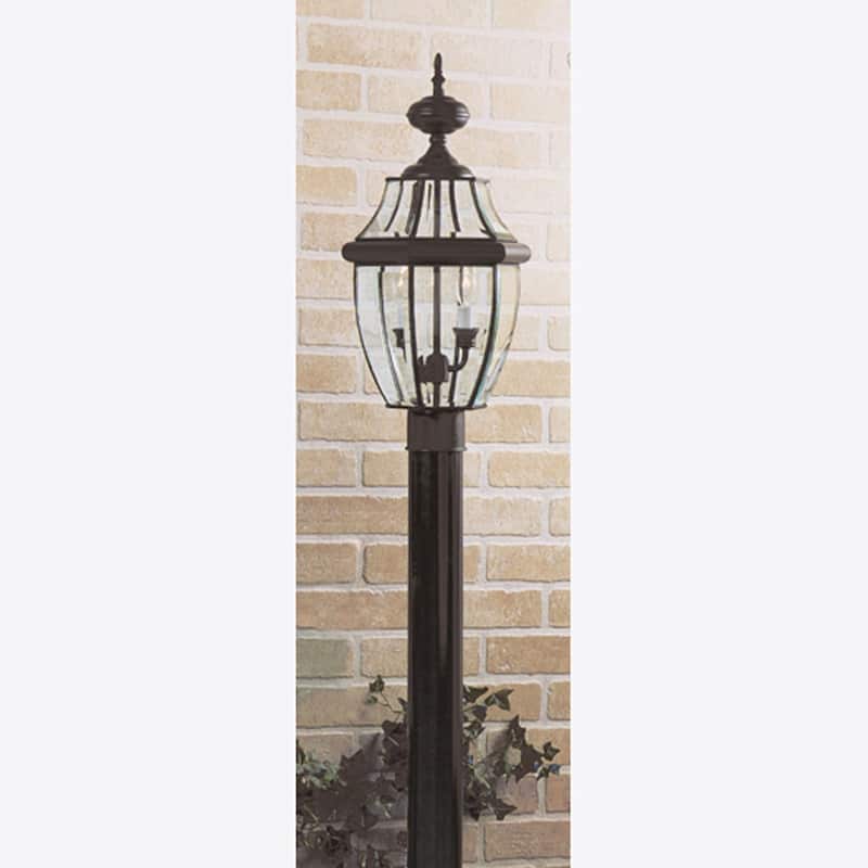 Newbury 2-Light Outdoor Post Mount in Mystic Black