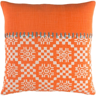 Decorative Turner Orange 22-inch Throw Pillow Cover