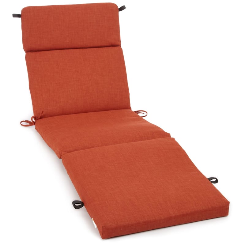 72-inch by 24-inch Outdoor Chaise Lounge Cushion - 24" x 72" - Cinnamon
