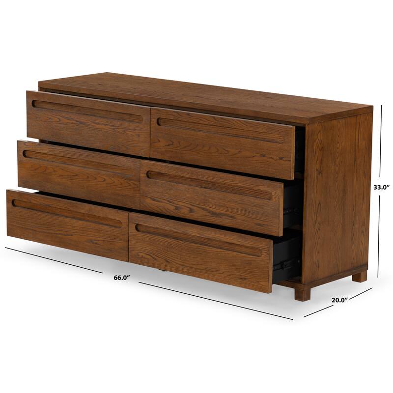 SAFAVIEH Couture Tobiette 6 Drawer Wood Dresser