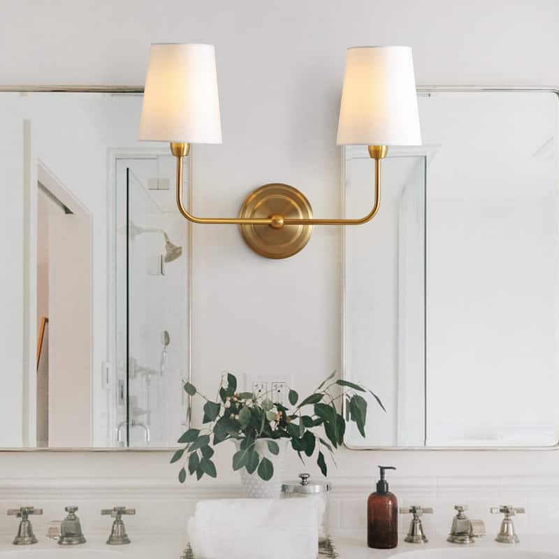 SAFAVIEH Lighting Ezra 2-light Wall Sconce - 17.5"x7"x13.5"