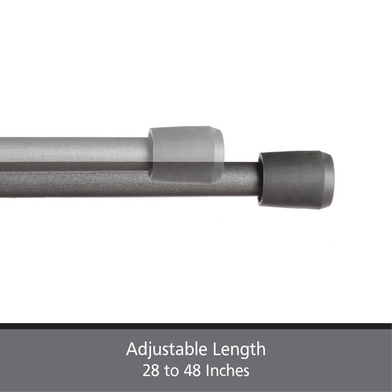 Kenney Fast Fit No Tools 7/16" Spring Tension Rod, 4-Pack