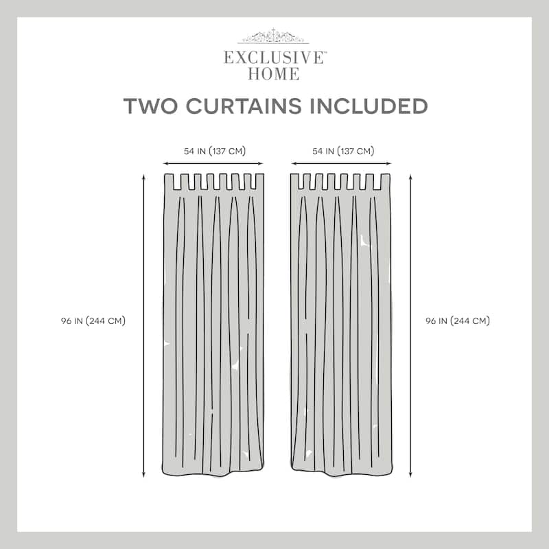 ATI Home Bella Sheer Tab Top Curtain Panel Pair
