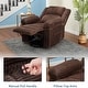 preview thumbnail 7 of 5, Recliner Chair Corduroy Manual Recliner Sofa Hles Pillow-Top Armrests Thick Cushions Side Pockets 400 Lb Weight