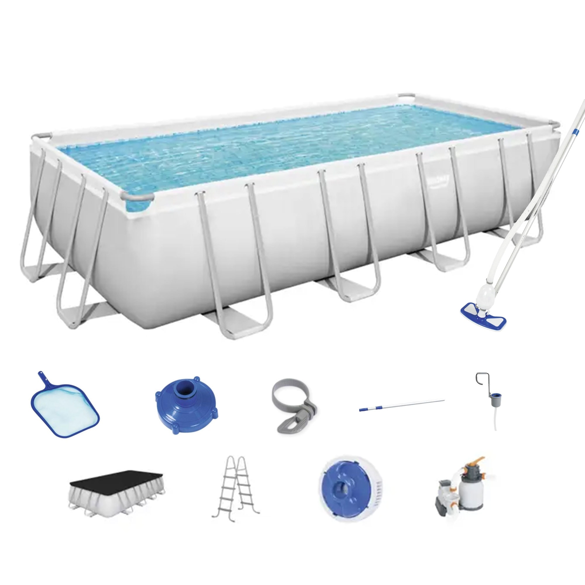 Bestway 18ft x 9ft x 4ft Rectangular Above Ground Swimming Pool w
