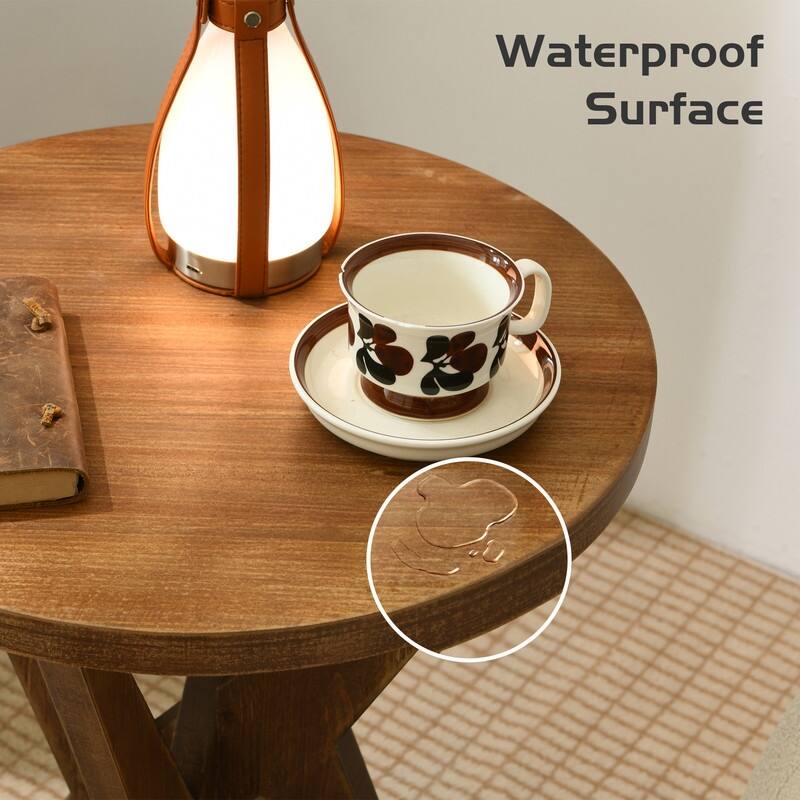 Round Solid Wood Coffee Table