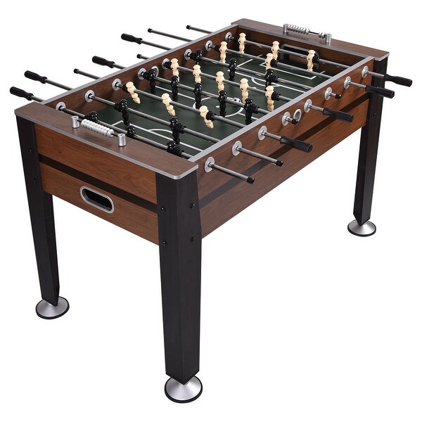 Costway 54'' Foosball Soccer Table Competition Sized Football Arcade Indoor Game Room - Black
