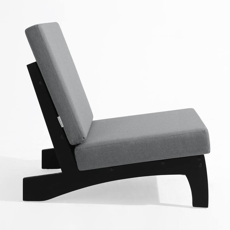 Sectional Wood Furniture 2 Seat Armless Patio Sofa