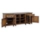 preview thumbnail 5 of 10, Magnussen Home Bay Creek Toasted Nutmeg 80" Console - 80"W x 18"D x 32"H