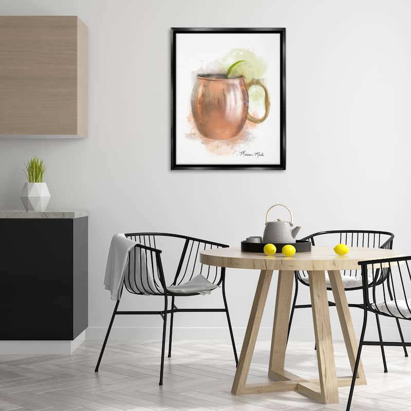 Stupell Soft Hued Moscow Mule Framed Floater Canvas Wall Art Design By Matthew Piotrowicz