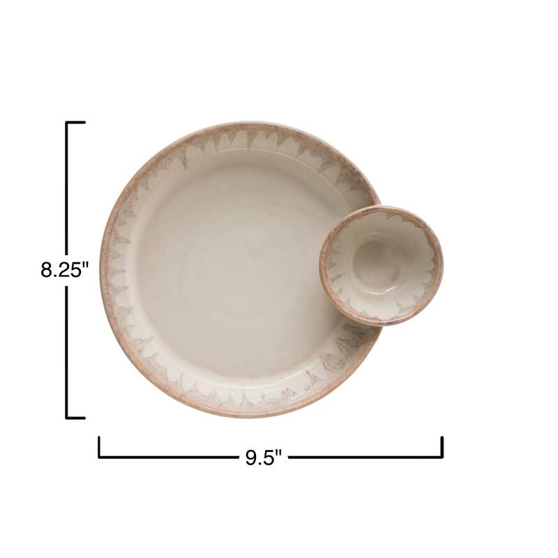 Stoneware Serving Dish - 9.5"L x 8.3"W x 2.5"H