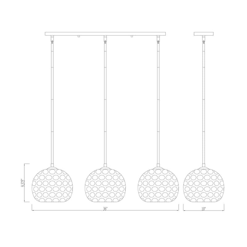 Bellevue Frieda 3 Light 10" Wide Linear Pendant