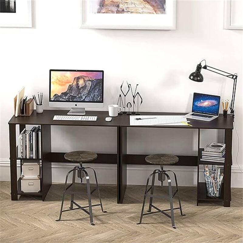 Home Office Computer Desk with Shelves