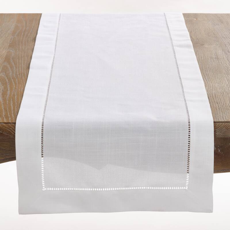 Table Runner With Hemstitched Border Design