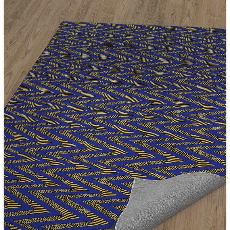 ACRO BLUE and YELLOW Area Rug by Kavka Designs Bed Bath & Beyond 31138442