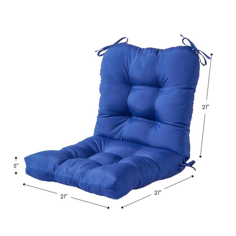 Marine Blue Seat/ Back Outdoor Chair Cushion (Cushion Only)
