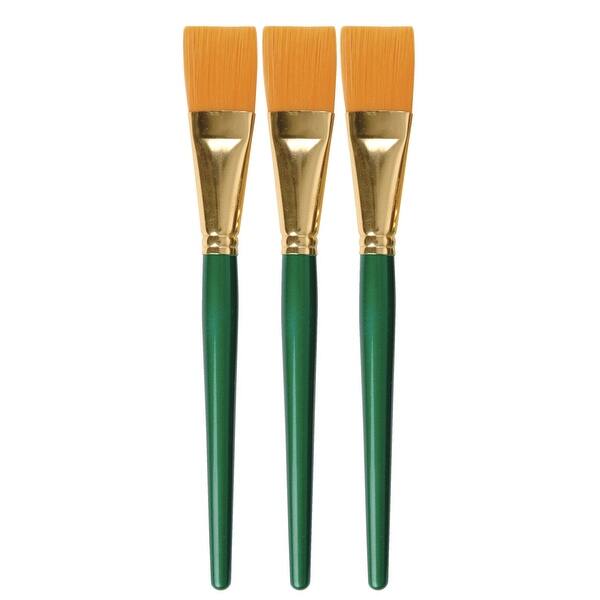 Shop Sax Optimum Golden Synthetic Taklon Paint Brushes Flat 1