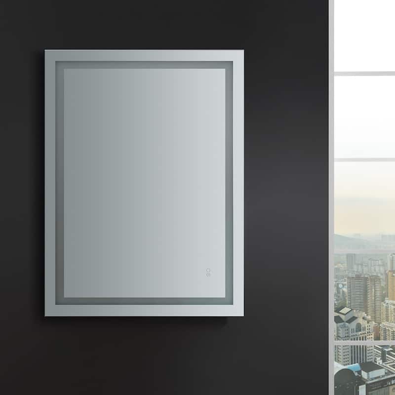 Fresca Luminosa 36" x 48" Framed Bathroom Mirror with LED Lighting and