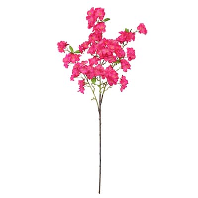 Set of 3 Magenta Artificial Spring Cherry Blossom Flower Stem Spray 40in - 40" L x 10" W x 5" DP