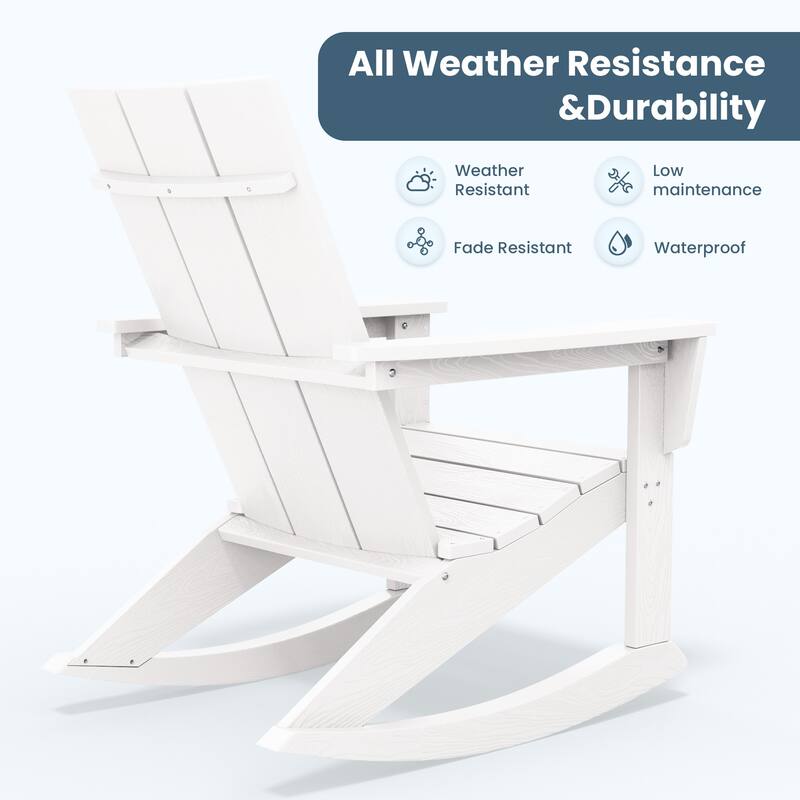 Modern Rocking Plastic Outdoor Adirondack Chair