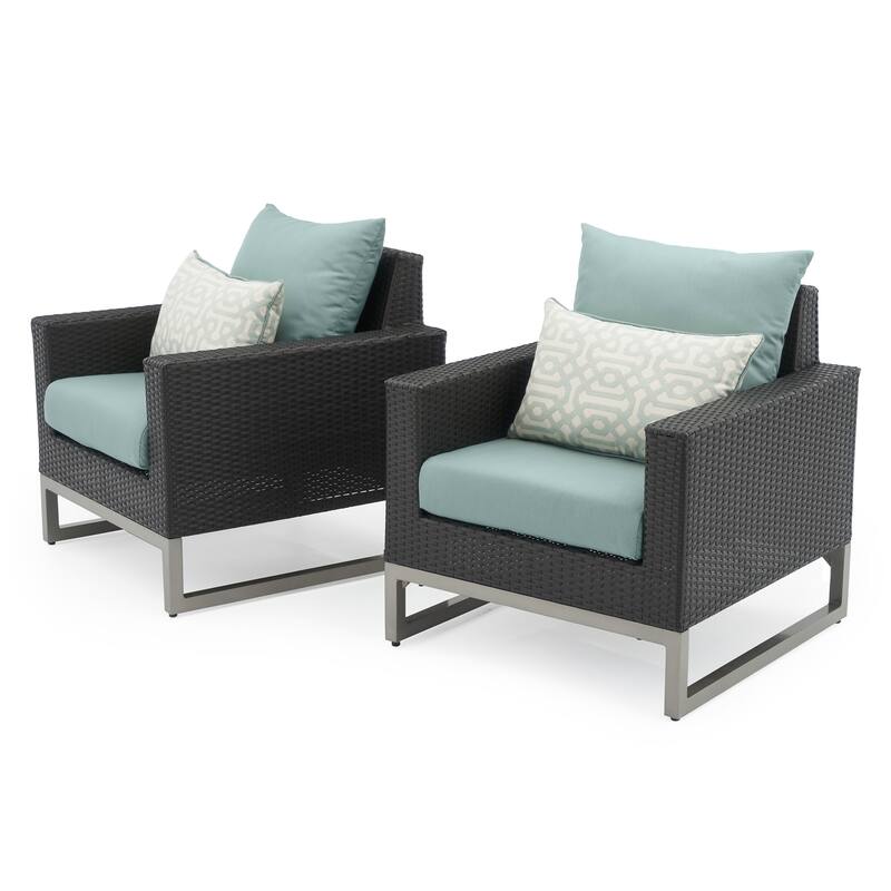 Milo Espresso 4 Piece Sunbrella Outdoor Patio Seating Set