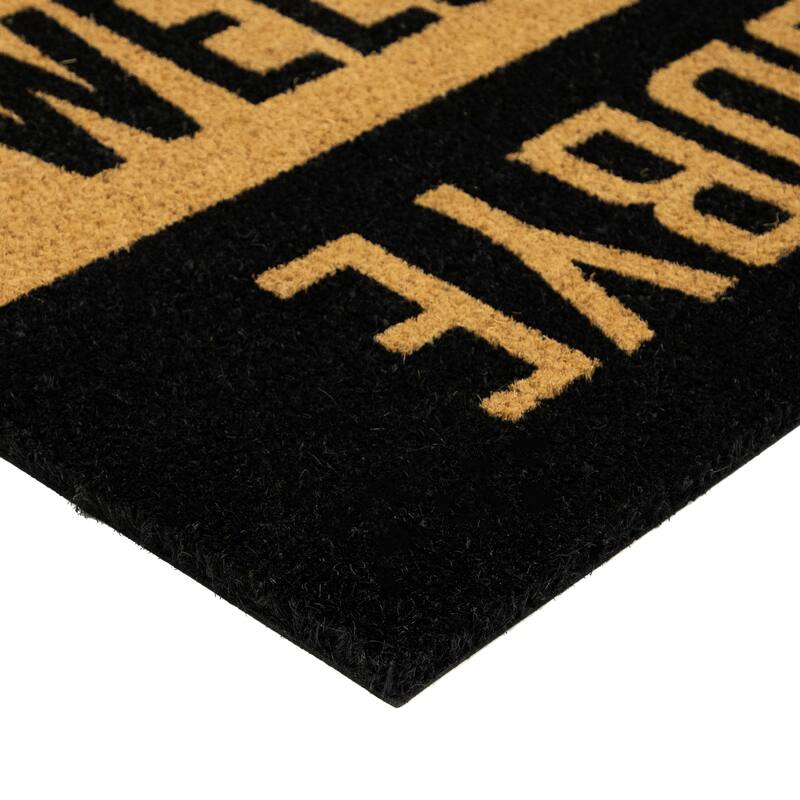 Natural Coir "Welcome Goodbye" Outdoor Doormat 18" x 30" - 30