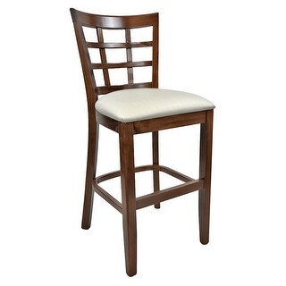 Solid Beechwood Cross-back Barstool - Overstock - 11090653