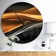 preview thumbnail 1 of 7, Designart 'Gold Silver Inward Lines' Large Modern Wall CLock
