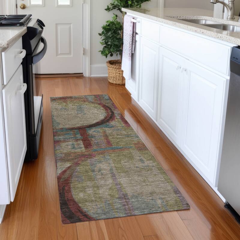 Premium Washable Super Soft Contemporary Casual Mayfield Rug - Taupe - 2'3" x 7'6"