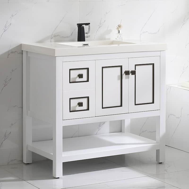 Davis 36" Single Bathroom Vanity Set