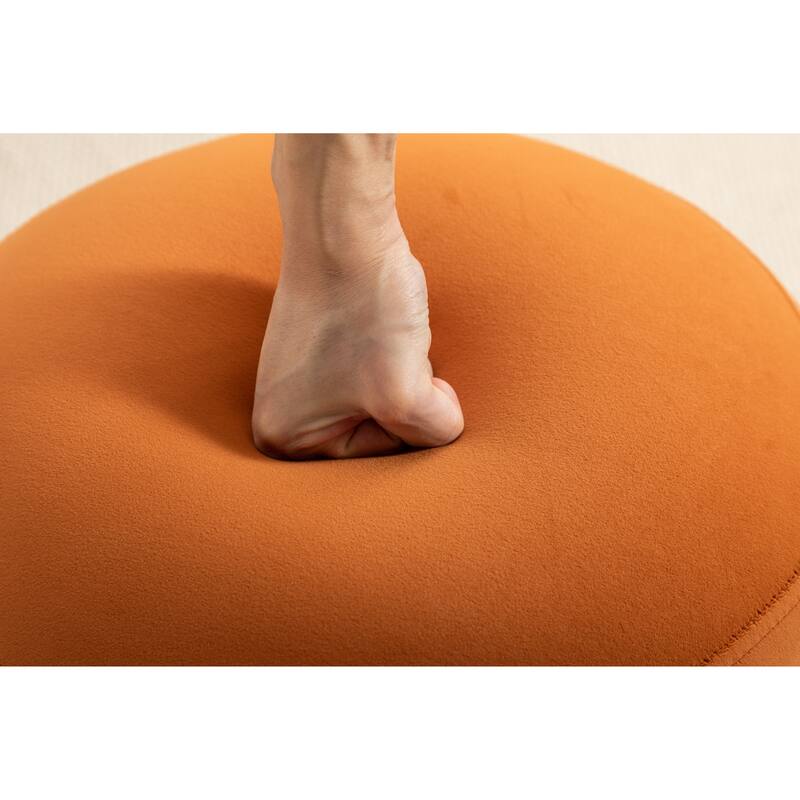 Velvet Round Footrest Ottoman