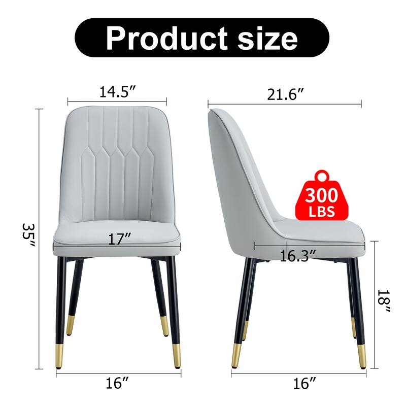 Light Gray Dining Chair Side Chair Kitchen Chair Vanity Chair Leisure Chair Accent Chair Office Chair with Metal Legs